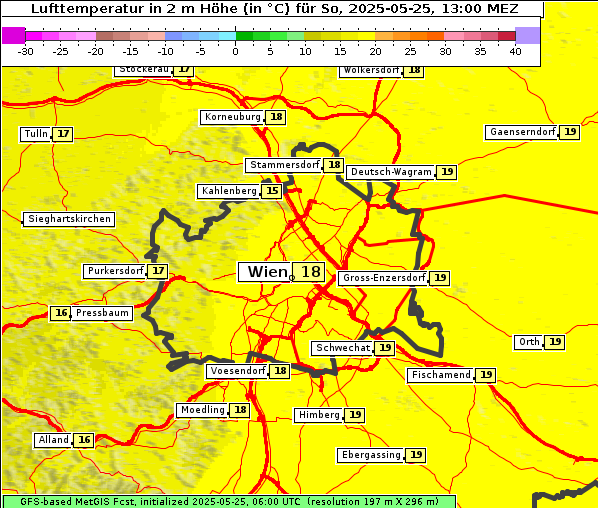 Temperatur, 25. 5. 2025