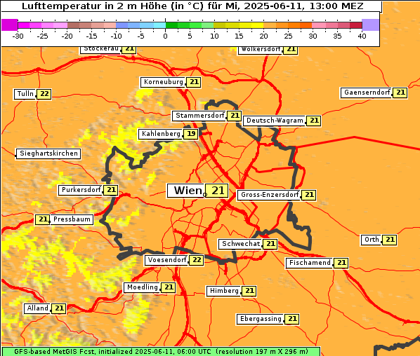 Temperatur, 11. 6. 2025