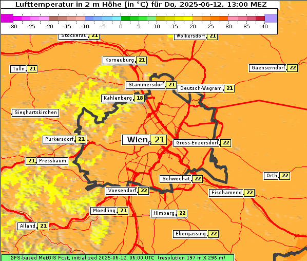 Temperatur, 12. 6. 2025