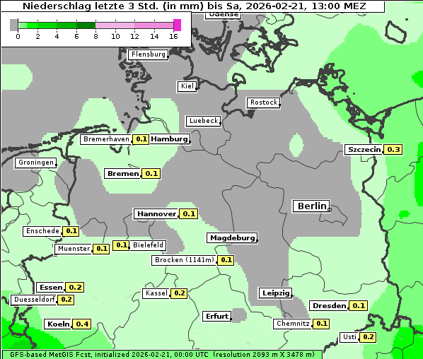 Niederschlag, 21. 2. 2026