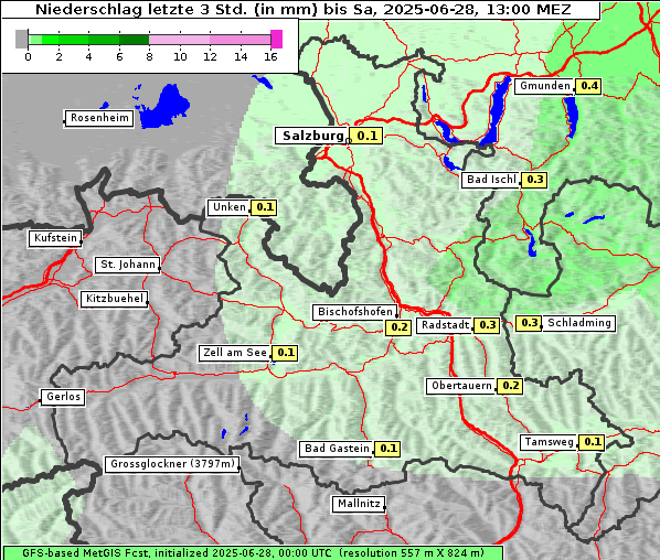 Niederschlag, 28. 6. 2025