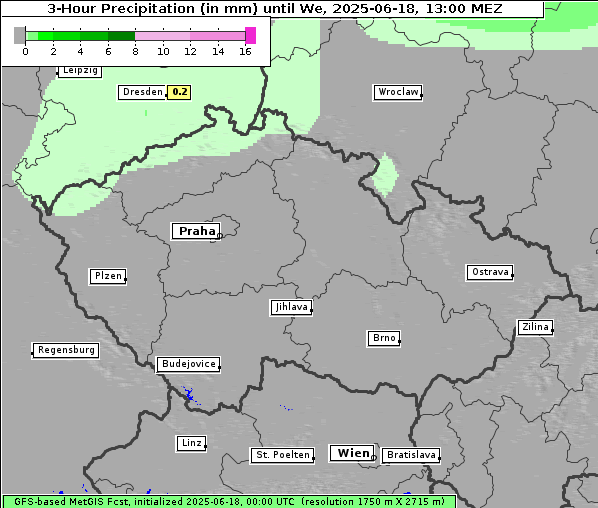 Niederschlag, 18. 6. 2025