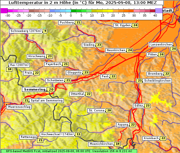Temperatur, 8. 9. 2025
