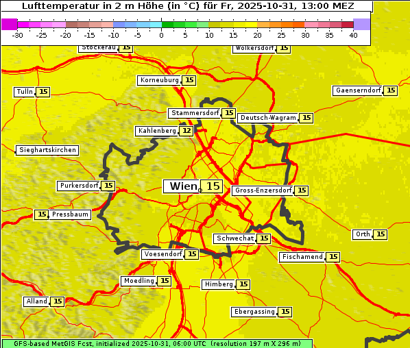 Temperatur, 31. 10. 2025