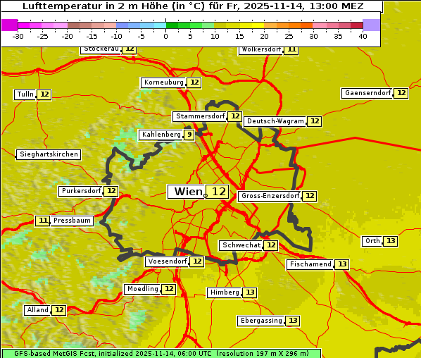 Temperatur, 14. 11. 2025