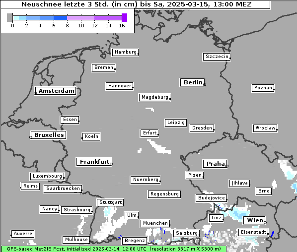 Neuschnee, 15. 3. 2025