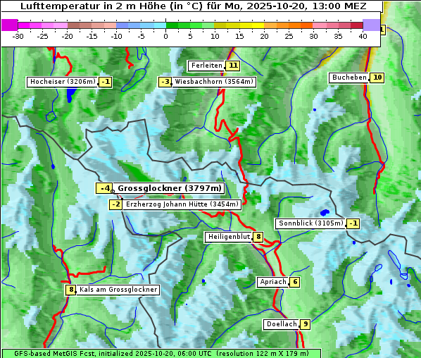 Temperatur, 20. 10. 2025