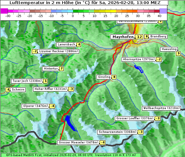Temperatur, 28. 2. 2026