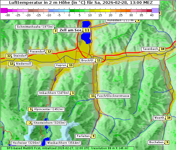 Temperatur, 28. 2. 2026