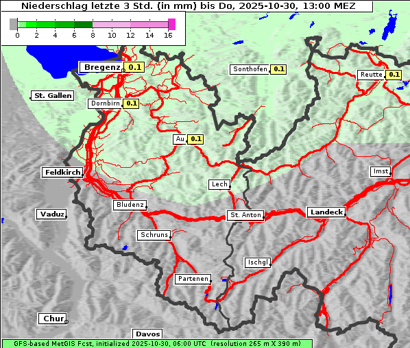 Niederschlag, 30. 10. 2025
