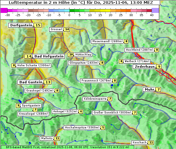 Temperatur, 6. 11. 2025
