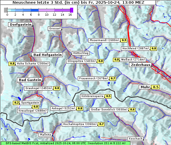 Neuschnee, 24. 10. 2025