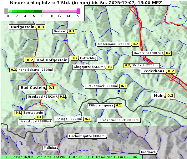 Niederschlag, 7. 12. 2025