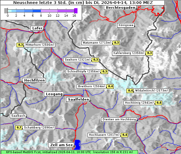 Neuschnee, 14. 4. 2026