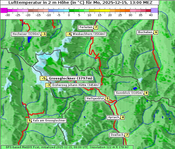 Temperatur, 15. 12. 2025