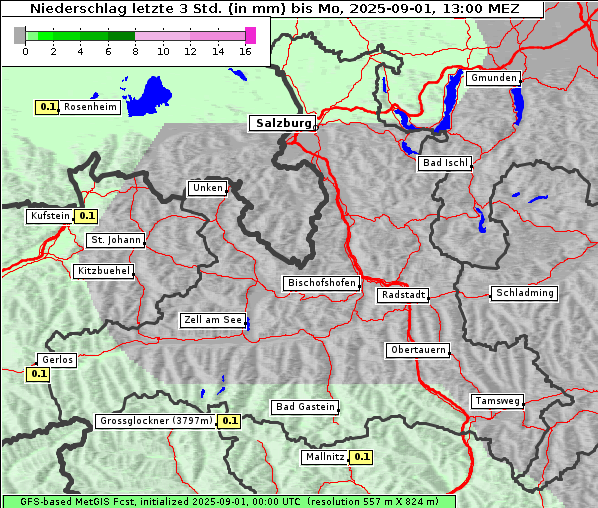 Niederschlag, 1. 9. 2025