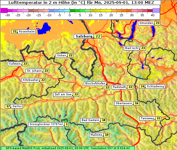 Temperatur, 1. 9. 2025