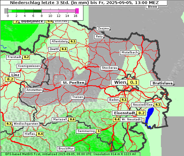 Niederschlag, 5. 9. 2025