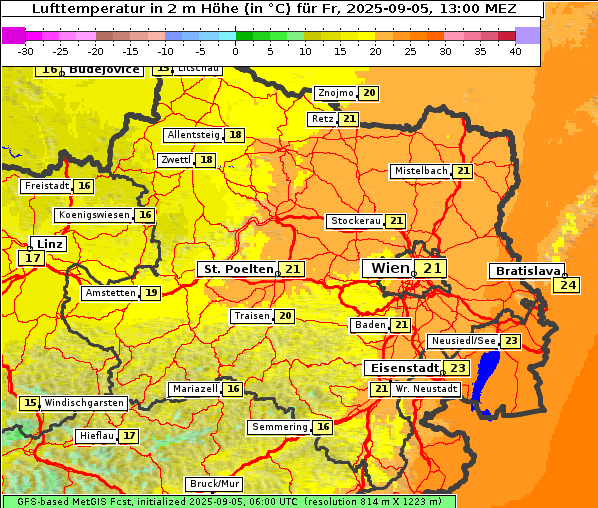 Temperatur, 5. 9. 2025
