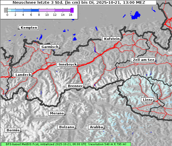 Neuschnee, 21. 10. 2025