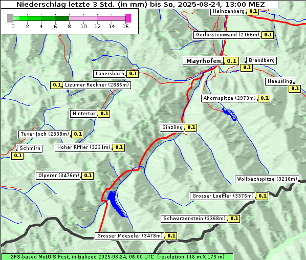 Niederschlag, 24. 8. 2025