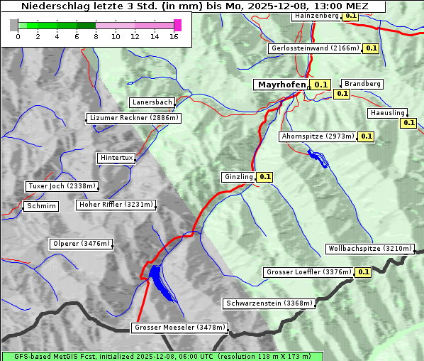 Niederschlag, 8. 12. 2025