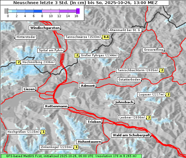 Neuschnee, 26. 10. 2025
