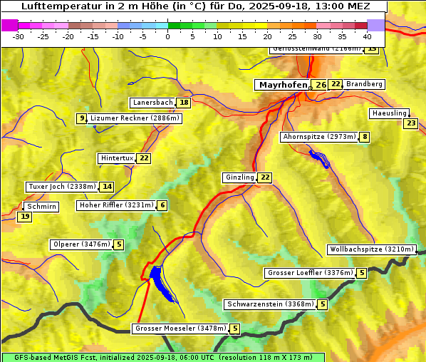 Temperatur, 18. 9. 2025