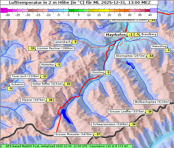 Temperatur, 31. 12. 2025