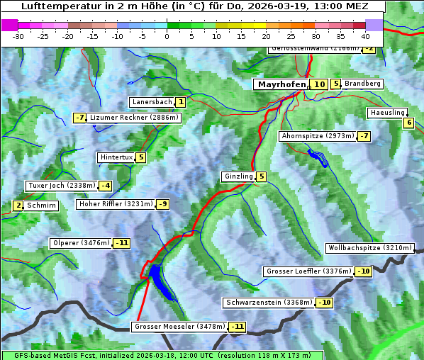 Temperatur, 19. 3. 2026