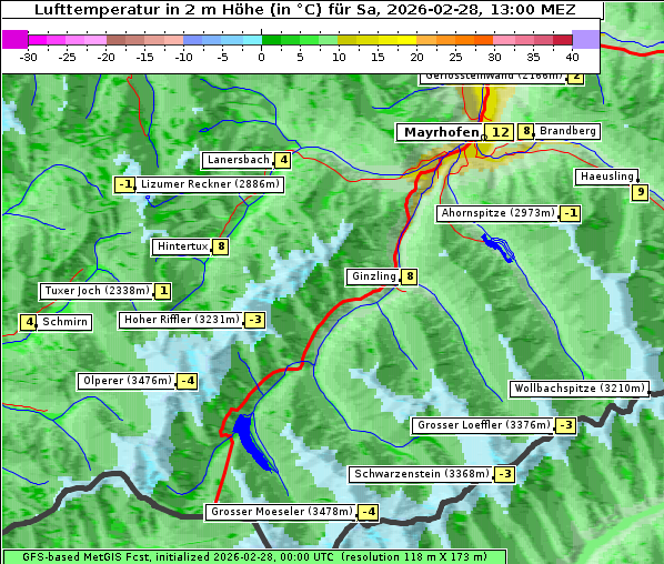 Temperatur, 28. 2. 2026
