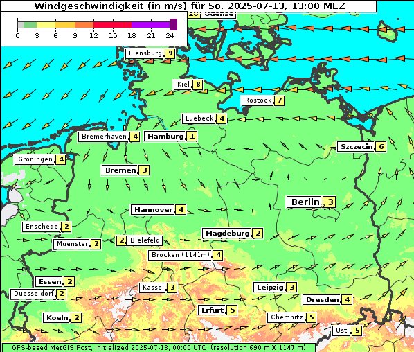 Wind, 13. 7. 2025