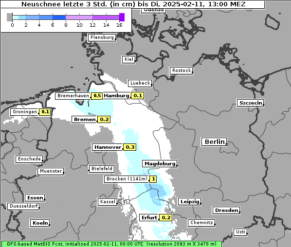 Neuschnee, 11. 2. 2025