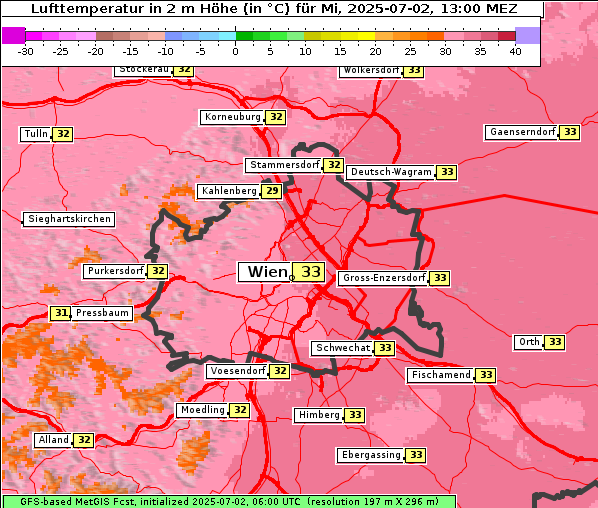 Temperatur, 2. 7. 2025