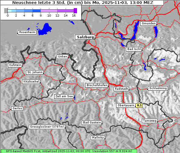 Neuschnee, 3. 11. 2025
