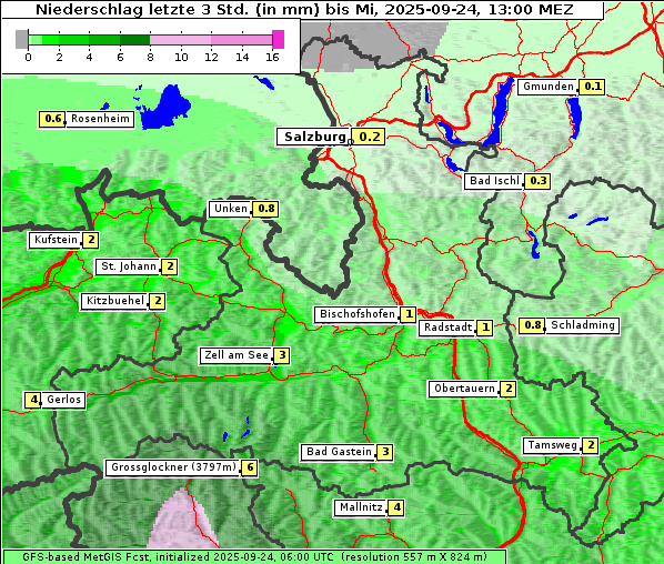 Niederschlag, 24. 9. 2025