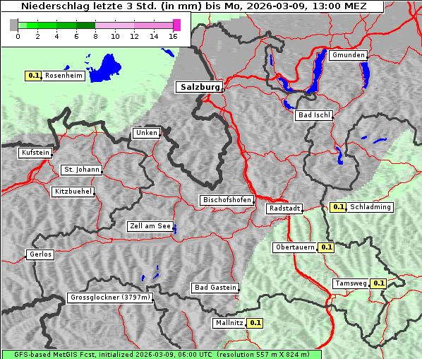 Niederschlag, 9. 3. 2026