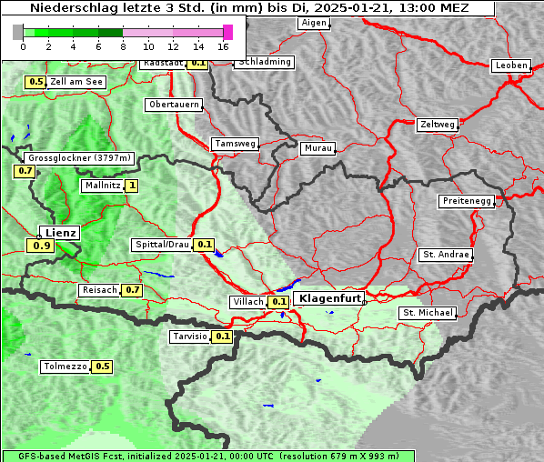 Niederschlag, 21. 1. 2025