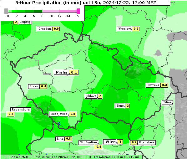 Niederschlag, 22. 12. 2024