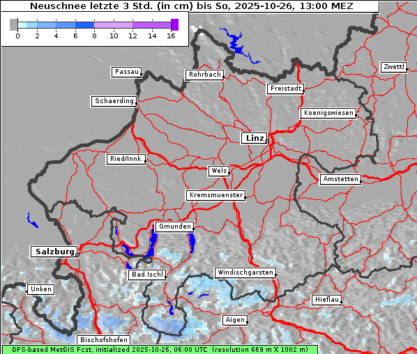 Neuschnee, 26. 10. 2025