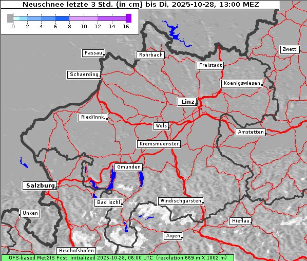 Neuschnee, 28. 10. 2025