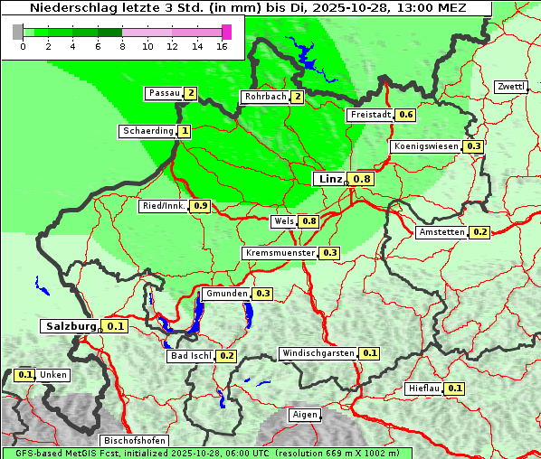 Niederschlag, 28. 10. 2025