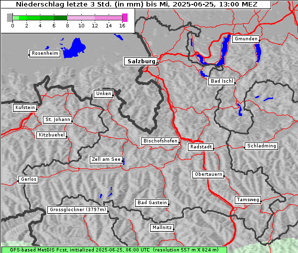 Niederschlag, 25. 6. 2025