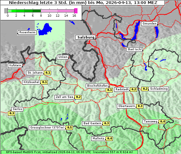 Niederschlag, 13. 4. 2026