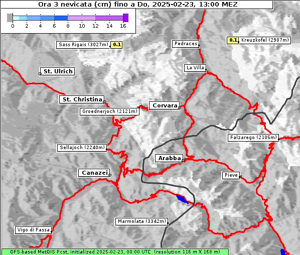 Neuschnee, 23. 2. 2025