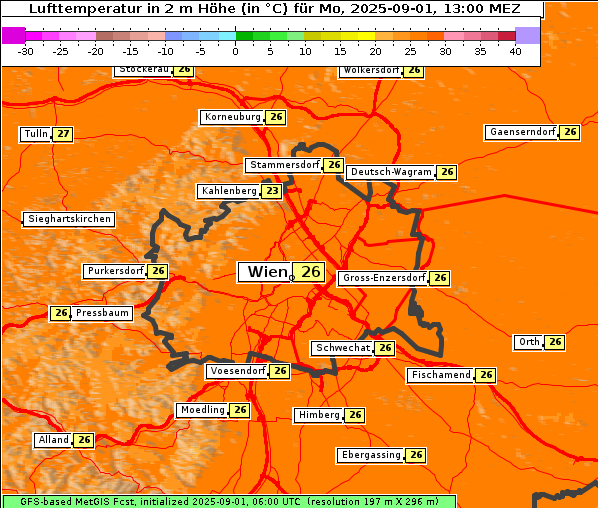 Temperatur, 1. 9. 2025