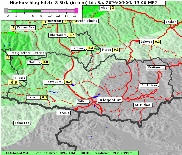 Niederschlag, 4. 4. 2026