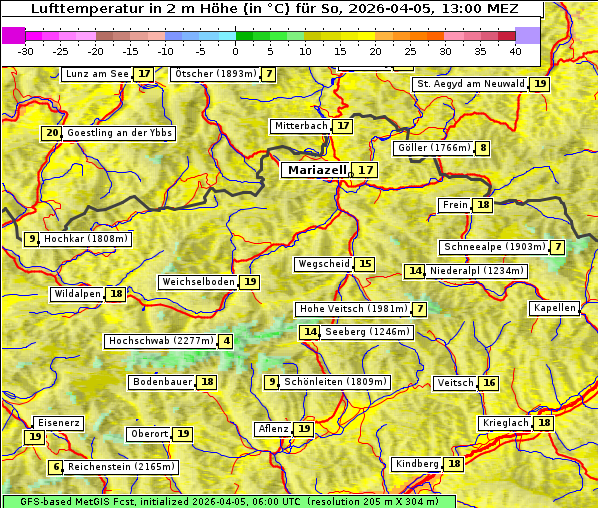Temperatur, 5. 4. 2026