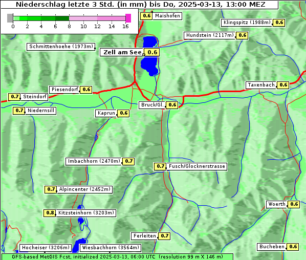 Niederschlag, 13. 3. 2025