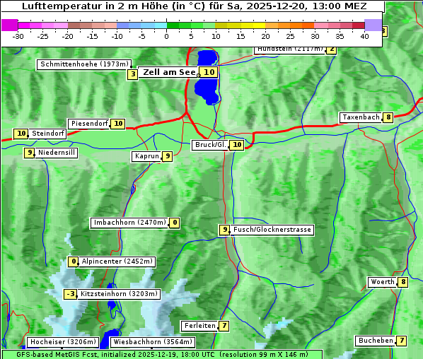 Temperatur, 20. 12. 2025